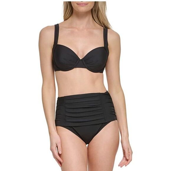 Calvin Klein Standard Convertible Bra Molded Cups High Waist Bottom 2 Piece Set - Picture 1 of 10